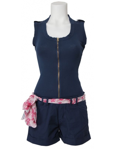  - korte broek jumpsuit - Blauw - Amy Gee - Jumpsuits